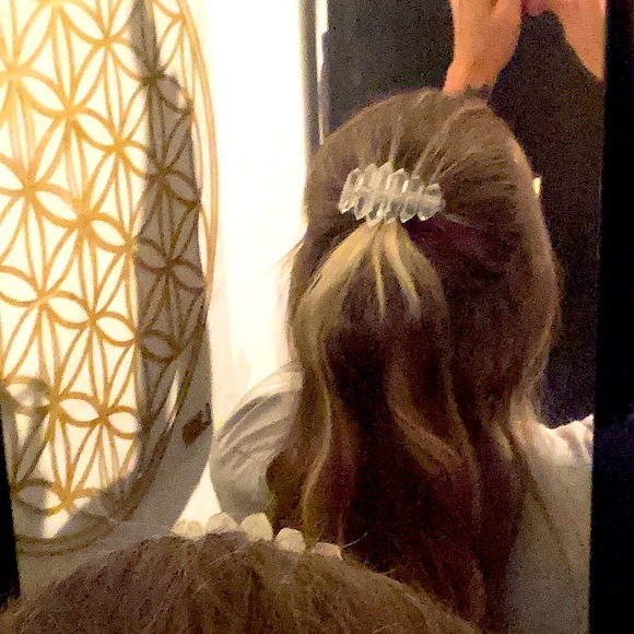(1) Messy Bun Crystal Crown Barrette - Picture 9 of 11